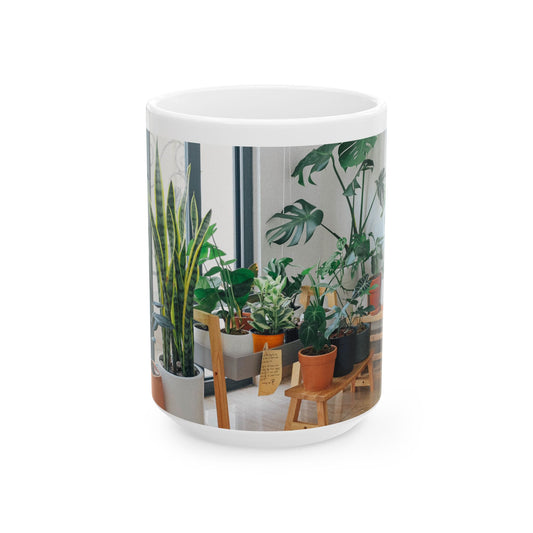 It's Way Too Peopley Outside, Ceramic Mug, House Plant Lover Gift, Tea of Coffee Cup, Funny Drinkware, Gift for Her, Indoor Garden Mug