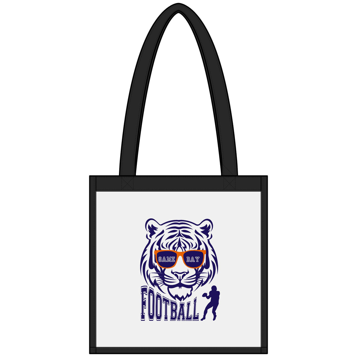 Clear Stadium Tote — Tiger Football Clear Game Day Bag