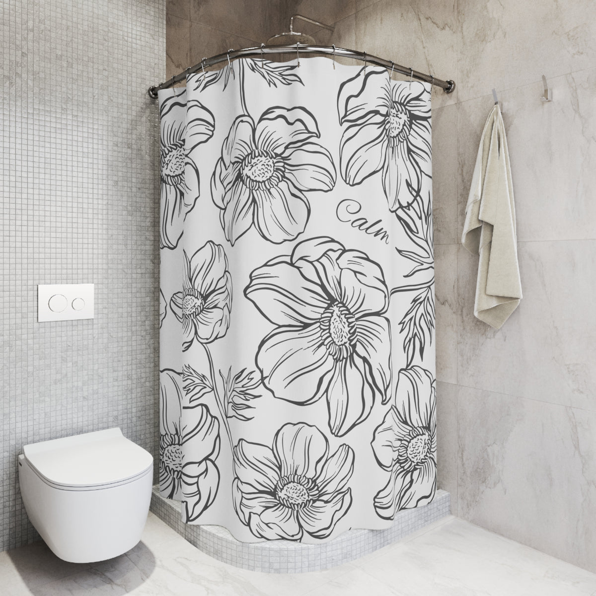 Calm Floral Shower Curtain