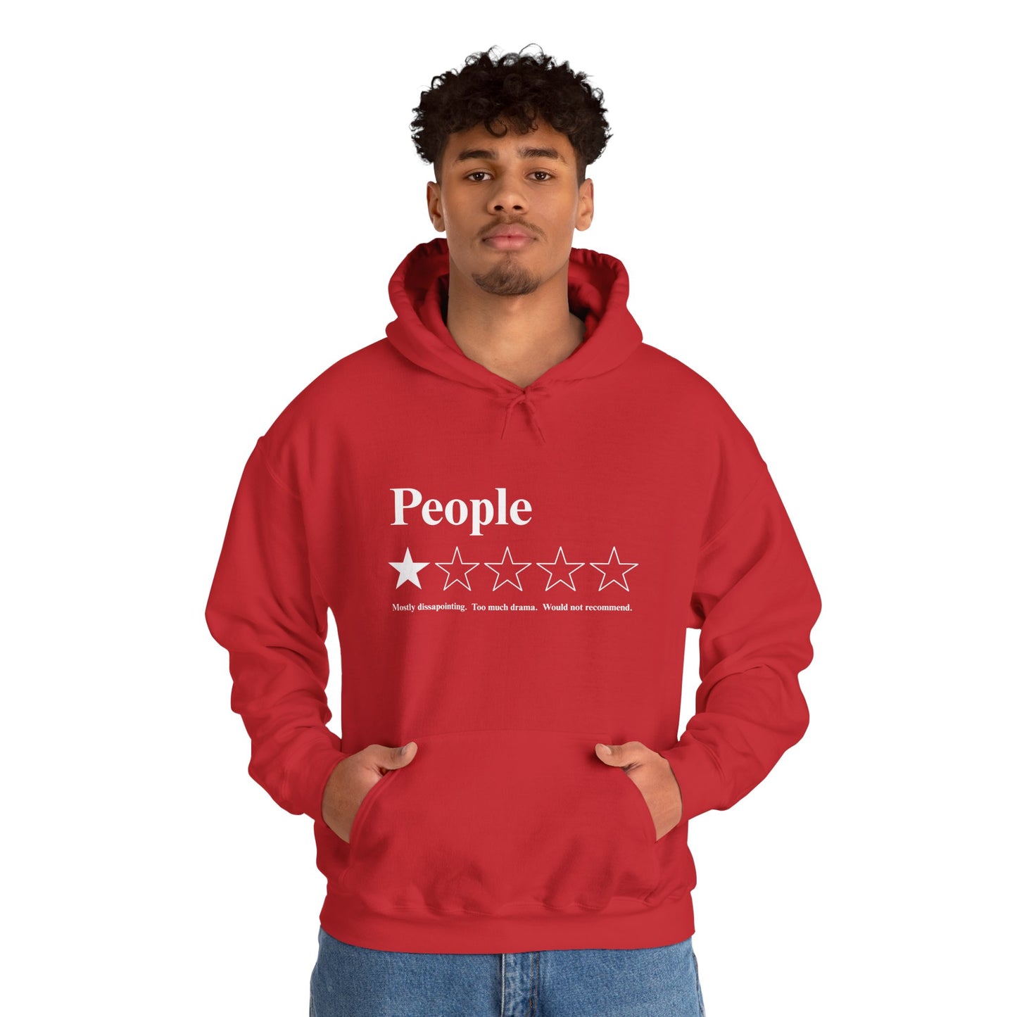 People 1-Star Hoodie — Funny Sarcastic Rating Pullover