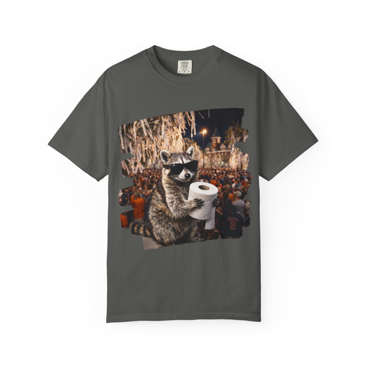 Raccoon Football T-Shirt — Comfort Colors Garment-Dyed Tee