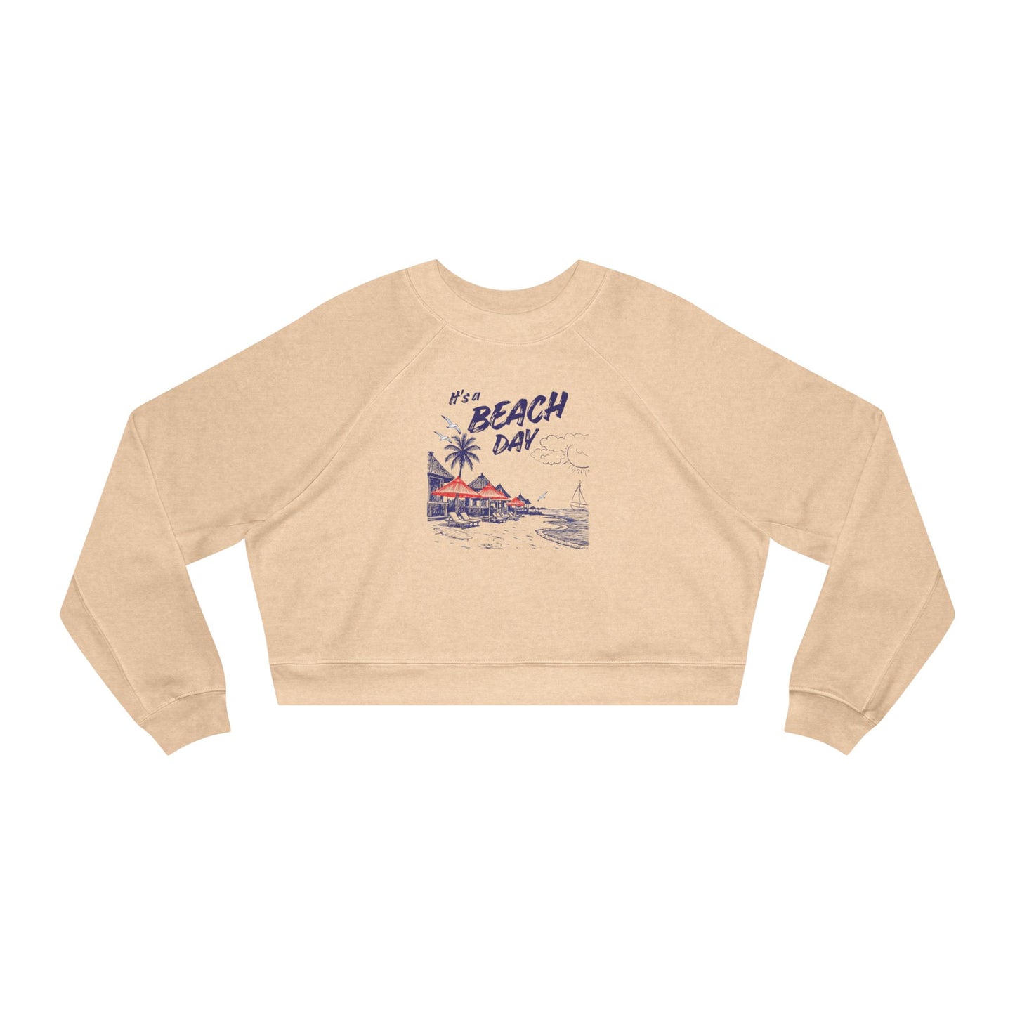 Women's Beach Vibes Cropped Pullover