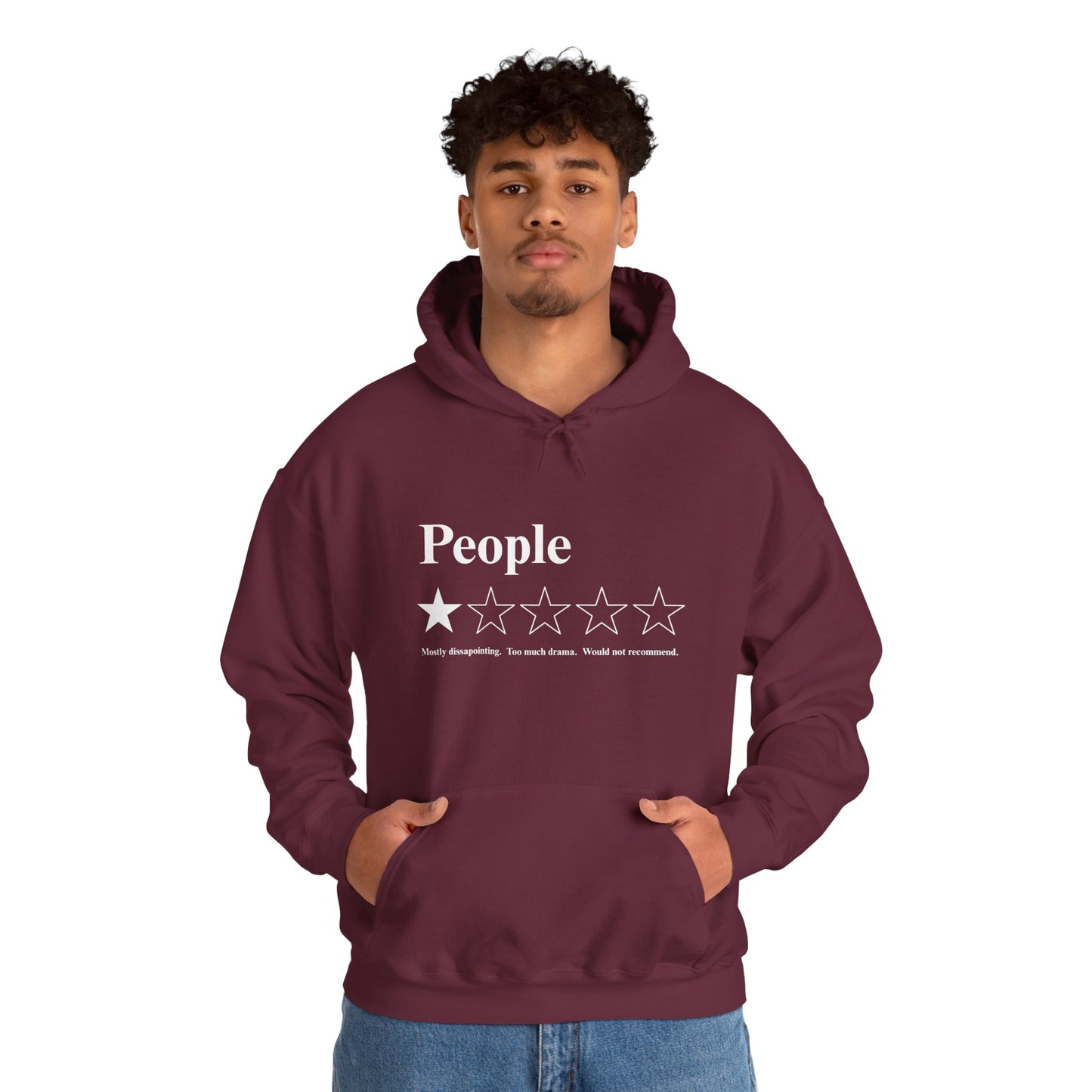People 1-Star Hoodie — Funny Sarcastic Rating Pullover