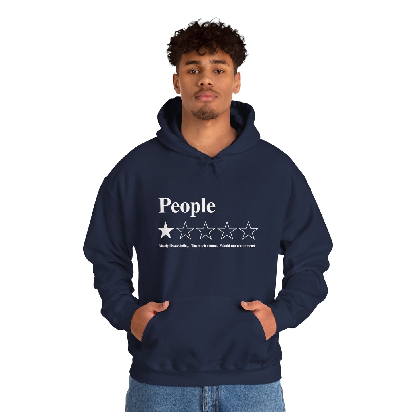 People 1-Star Hoodie — Funny Sarcastic Rating Pullover