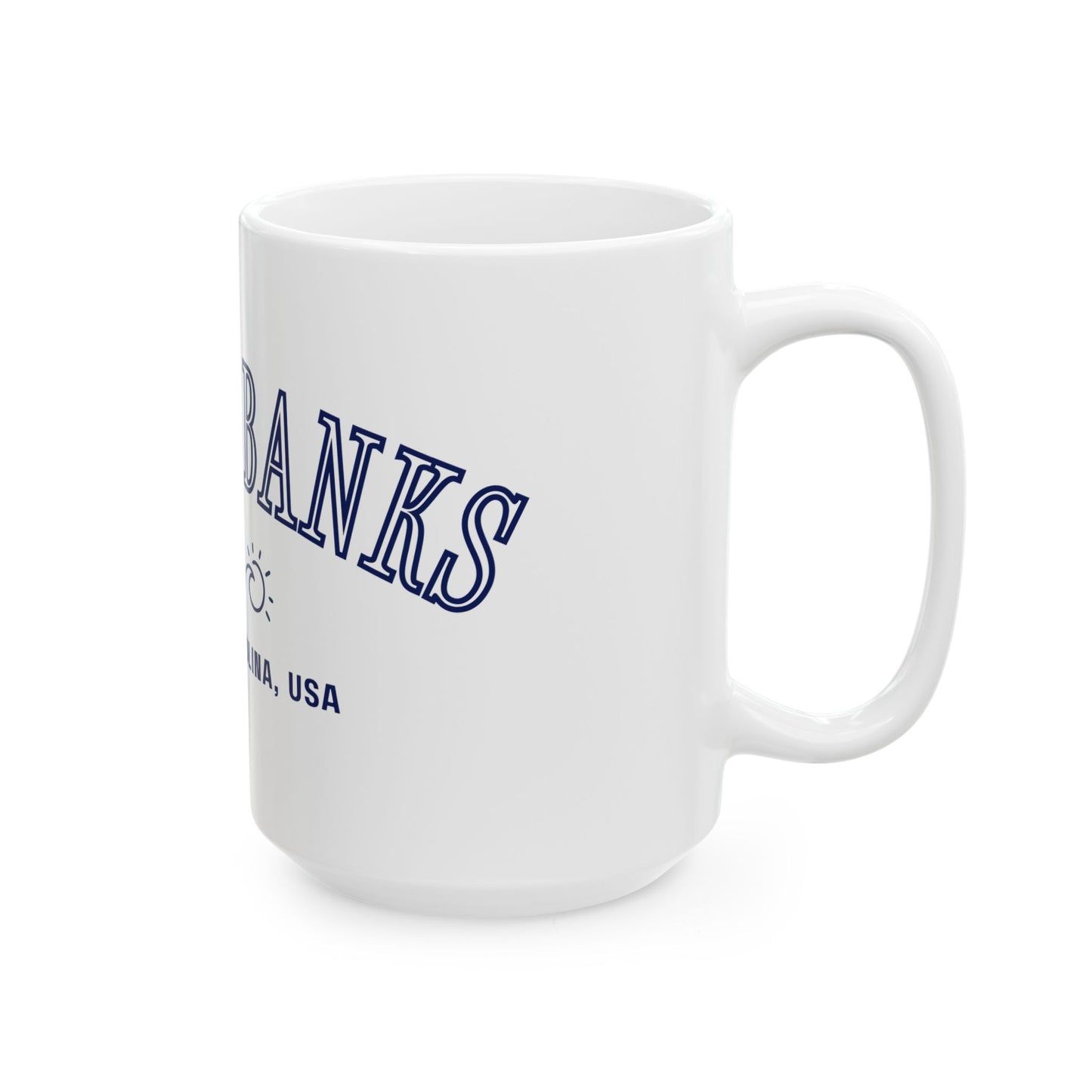 Outer Banks Ceramic Mug - Coffee or Tea Cup, Beach Lover Gift, Vacation Souvenir, Ceramic mug,  Drinkware, Travel Mug, Minimalist,