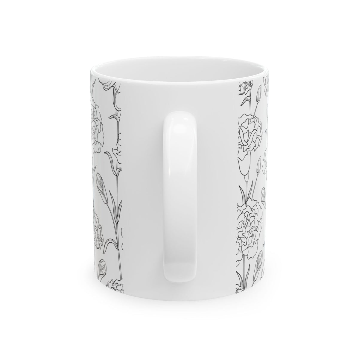 Floral "Serene" Ceramic Mug