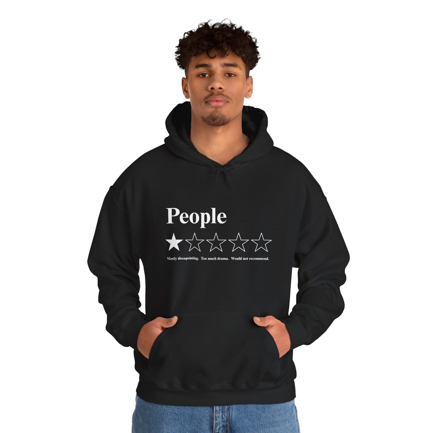 People 1-Star Hoodie — Funny Sarcastic Rating Pullover