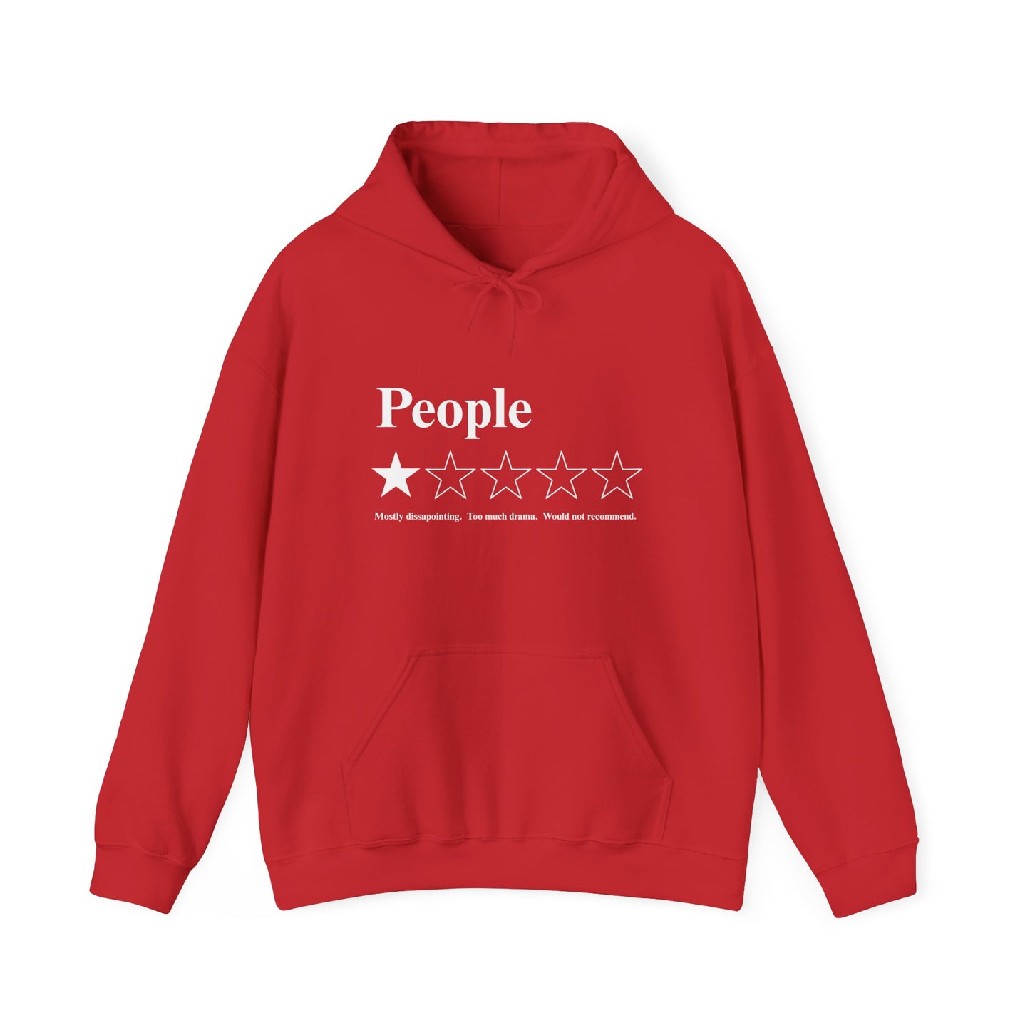 People 1-Star Hoodie — Funny Sarcastic Rating Pullover