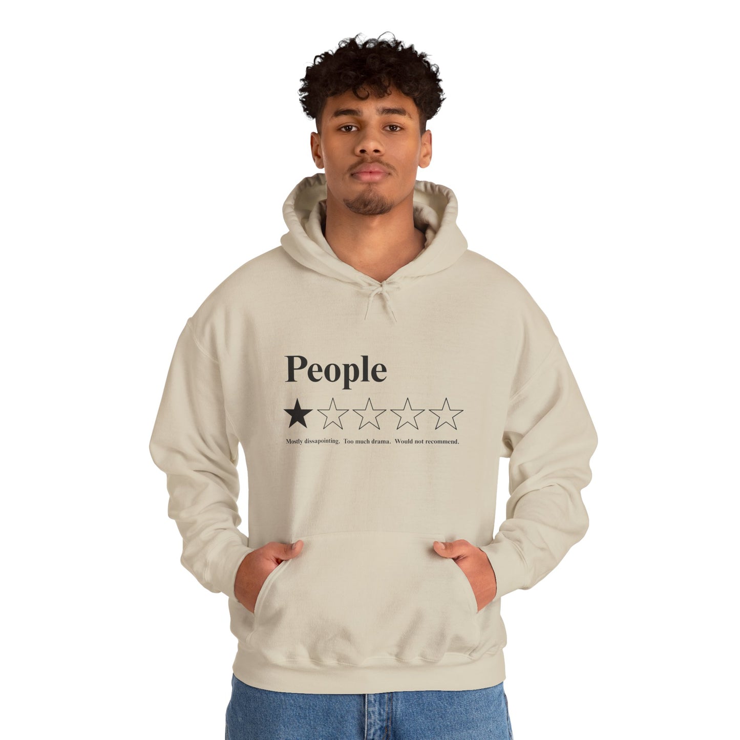 People 1-Star Hoodie — Funny Sarcastic Rating Pullover