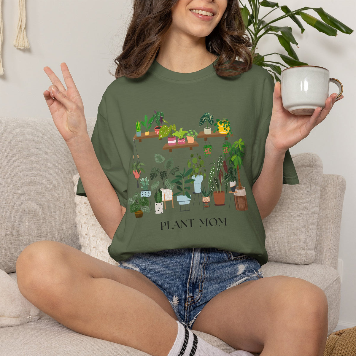 Plant Mom Botanical Houseplant T-Shirt
