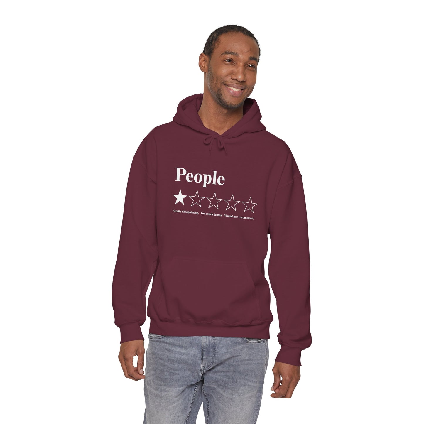People 1-Star Hoodie — Funny Sarcastic Rating Pullover
