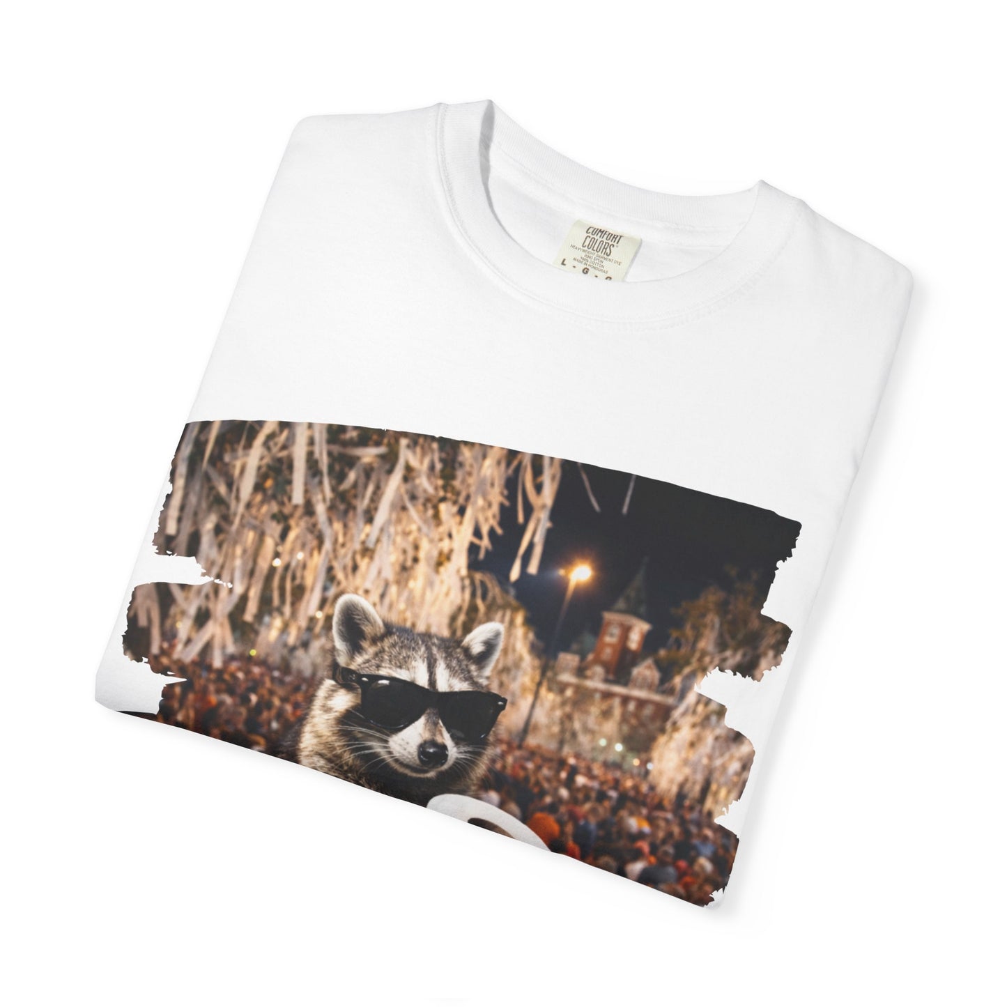 Raccoon Football T-Shirt — Comfort Colors Garment-Dyed Tee