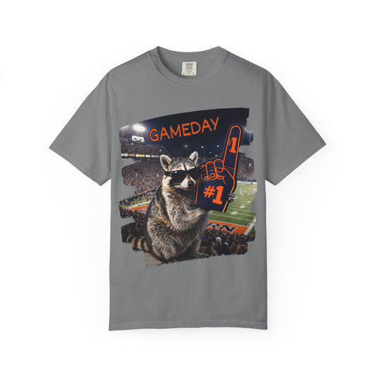 Raccoon Football Fan T-Shirt — Comfort Colors Garment-Dyed Tee