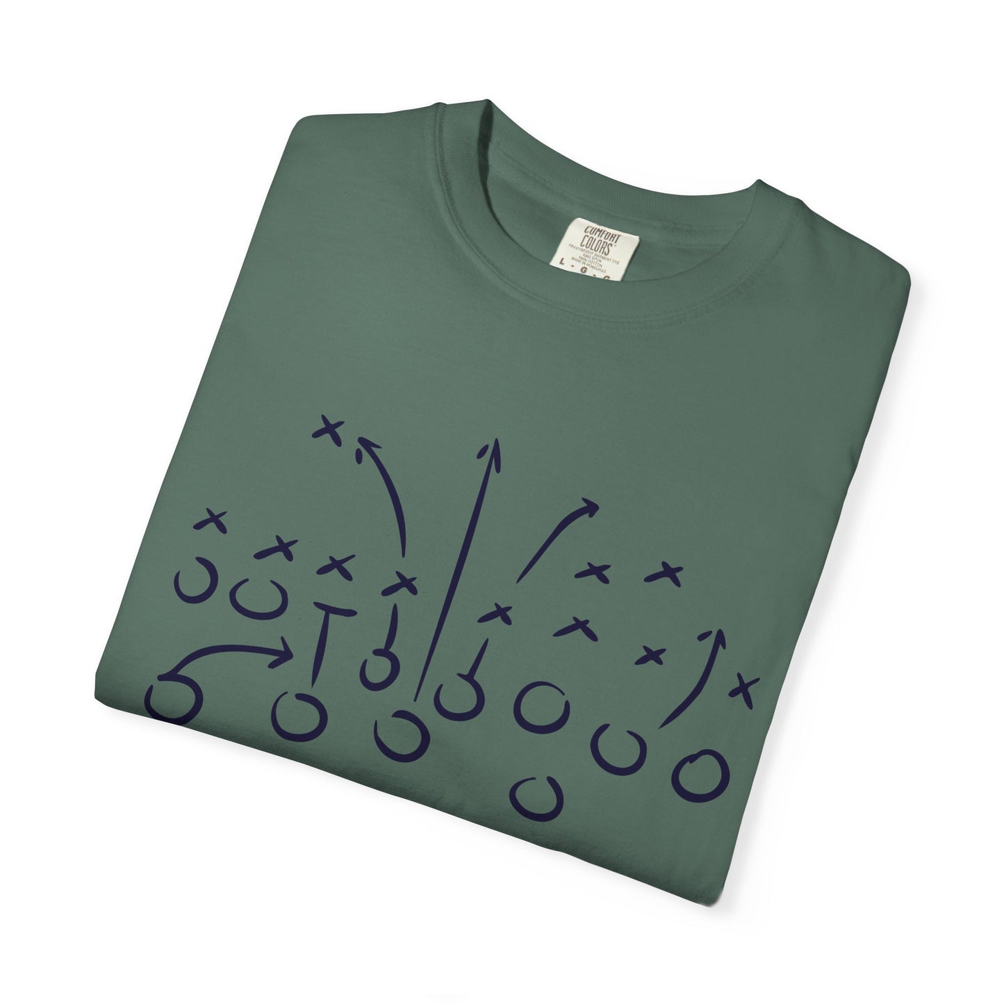 Game Day Football T-Shirt — Hand-Drawn Orange Play Routes
