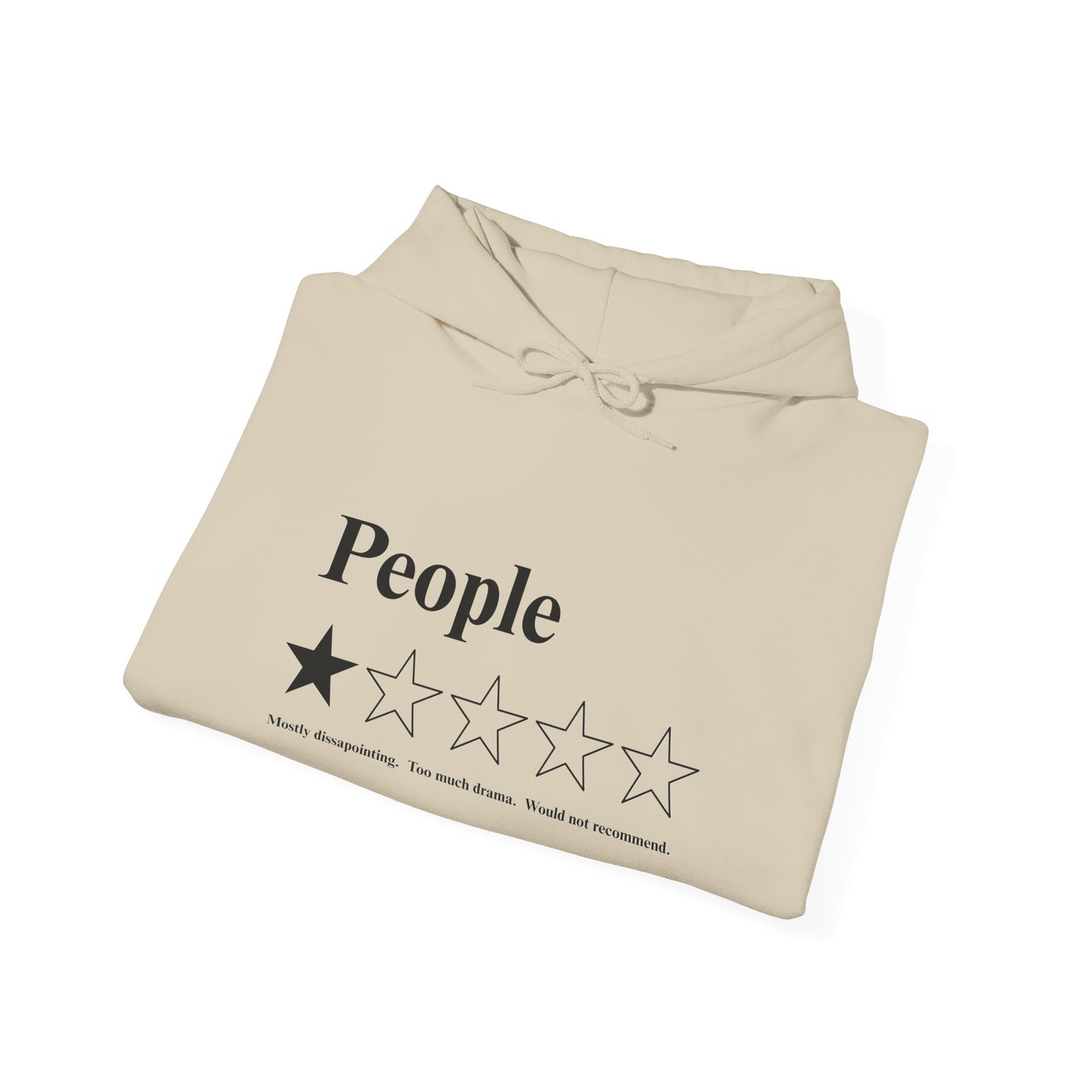 People 1-Star Hoodie — Funny Sarcastic Rating Pullover