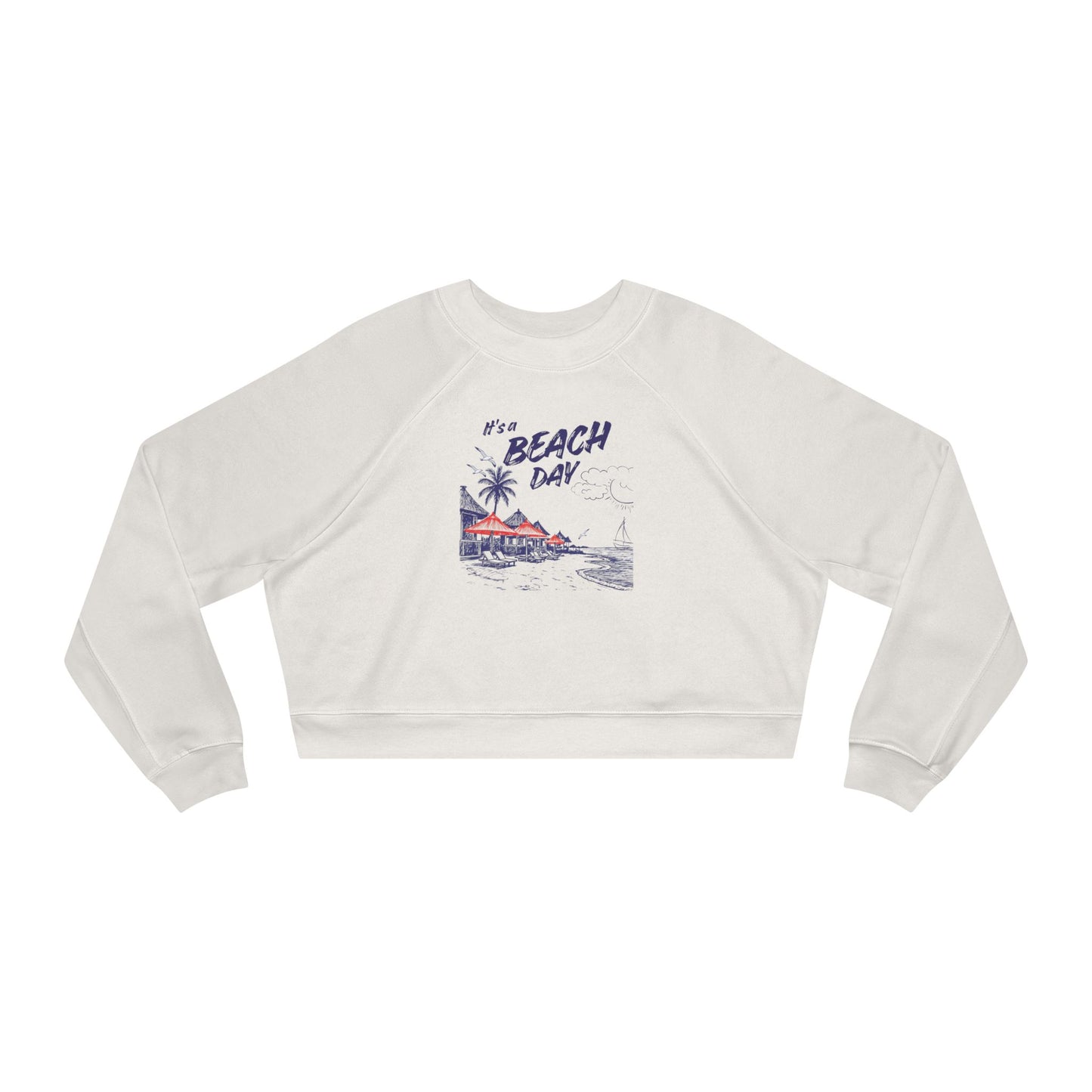 Women's Beach Vibes Cropped Pullover