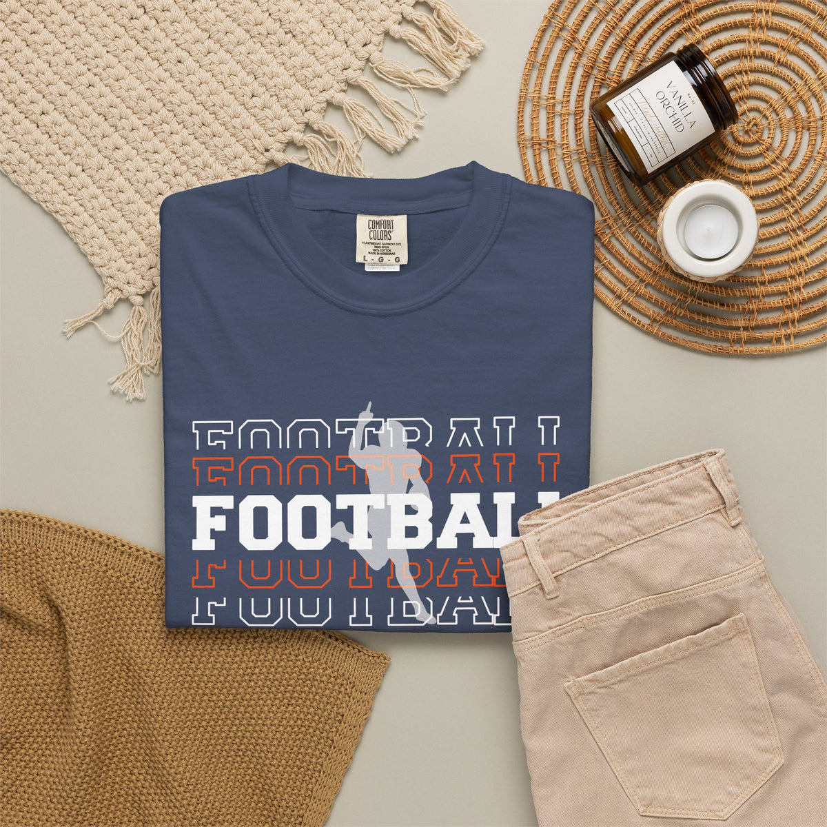 Game Day Football T-Shirt -'FOOTBALL' Front & 'GAME DAY' Back