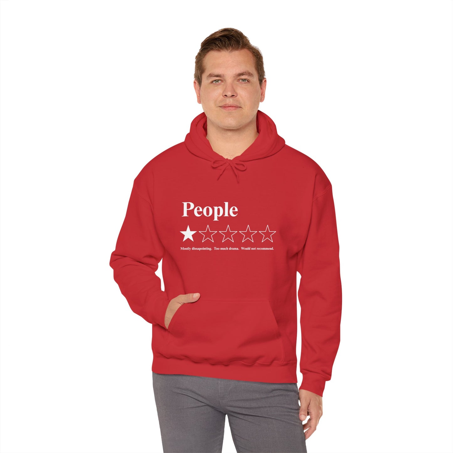 People 1-Star Hoodie — Funny Sarcastic Rating Pullover