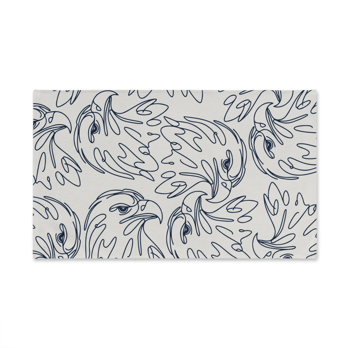 Eagle Line Art Hand Towel – Navy on Cream