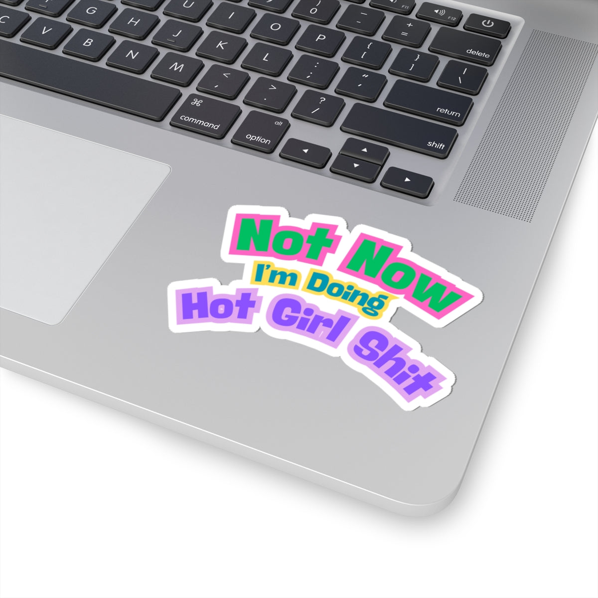 Sticker -"Not Now I'm Doing Hot Girl Shit" / Bold Colorful Kiss-Cut Sticker