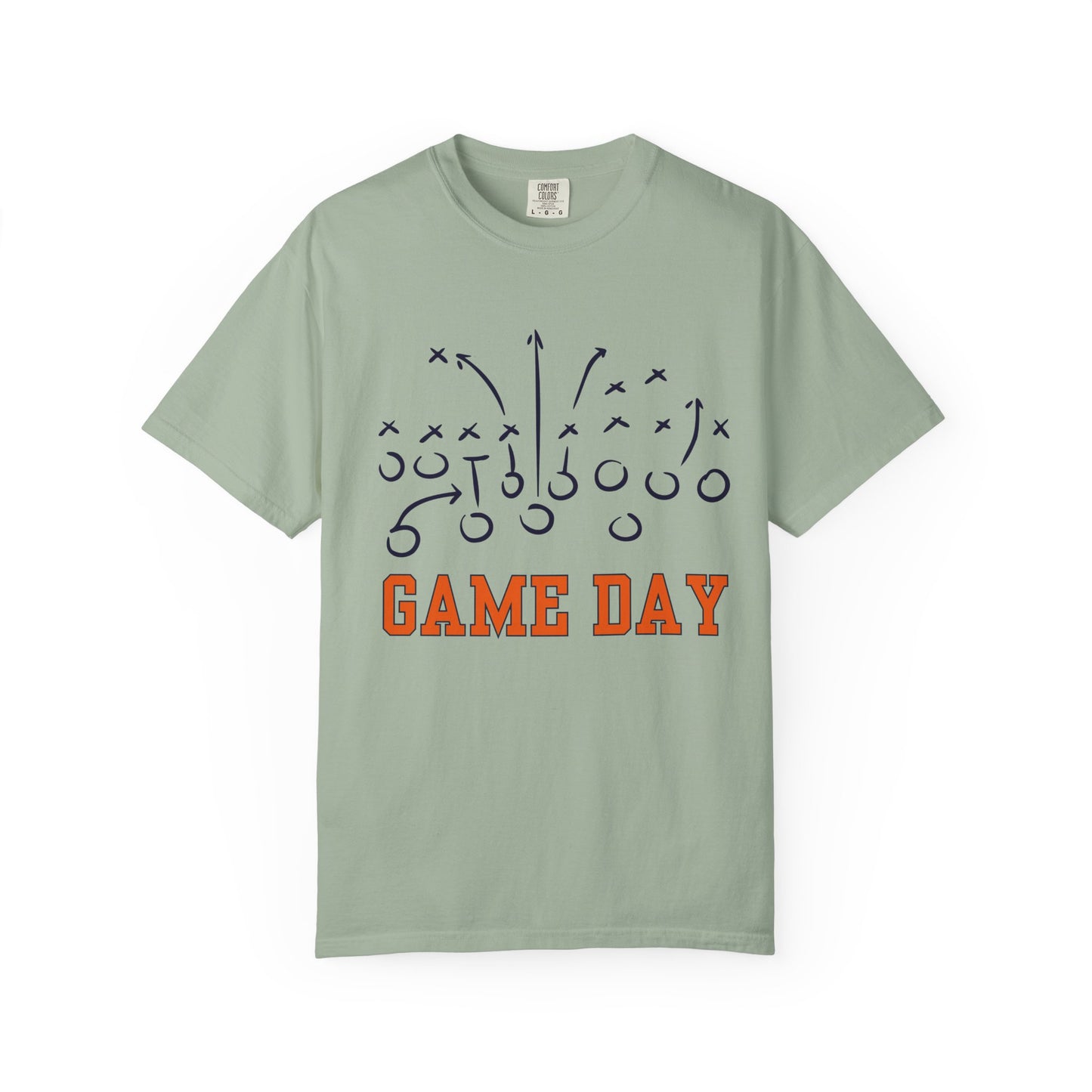 Game Day Football T-Shirt — Hand-Drawn Orange Play Routes