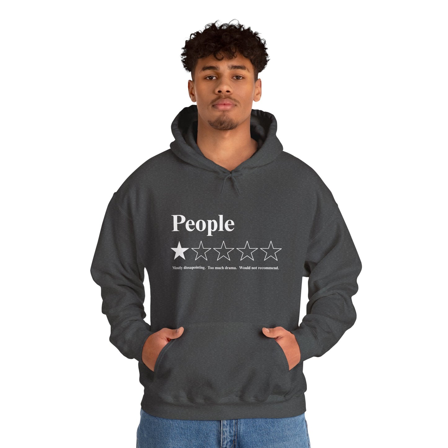 People 1-Star Hoodie — Funny Sarcastic Rating Pullover