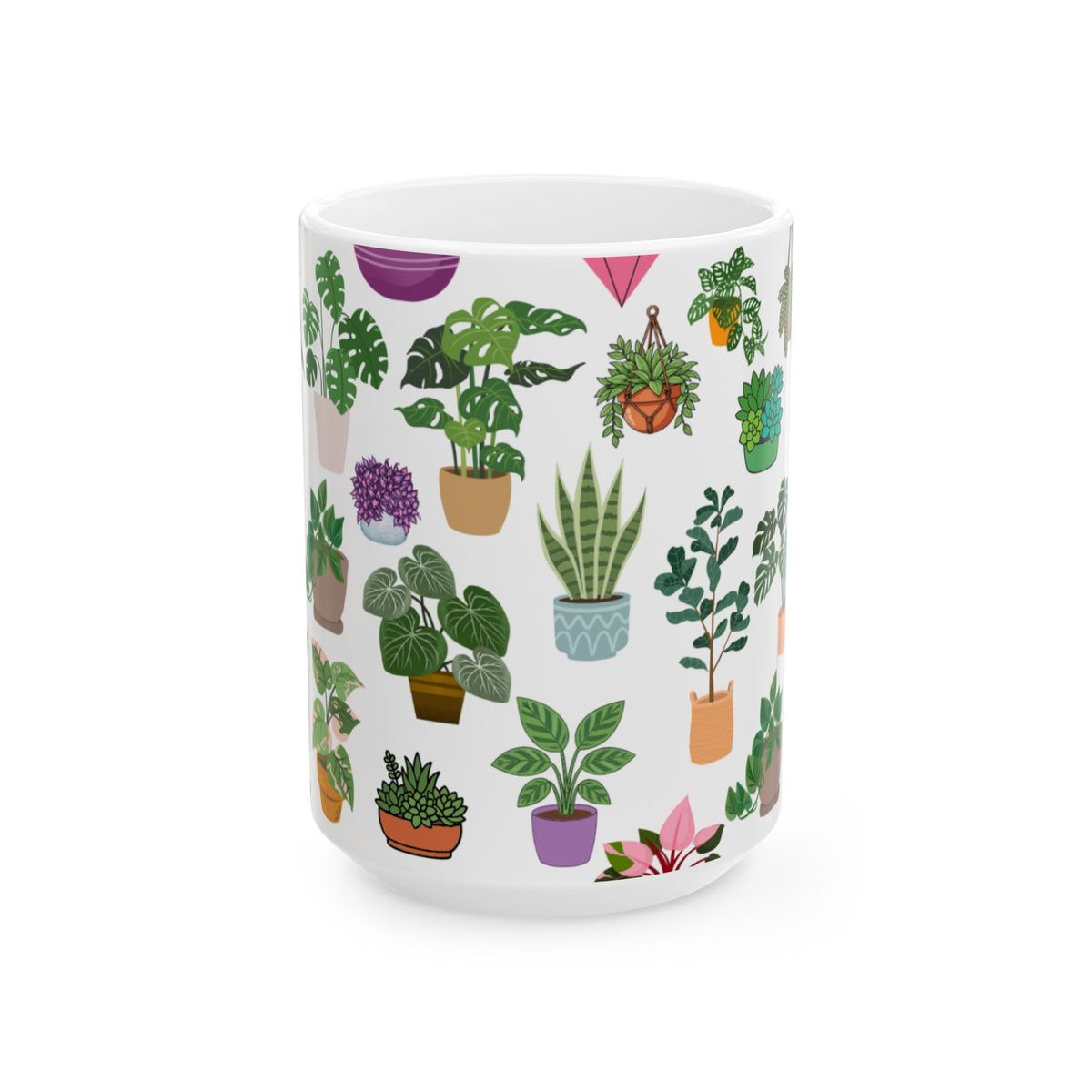 Colorful Houseplant Lover Ceramic Coffee Cup (11oz, 15oz)