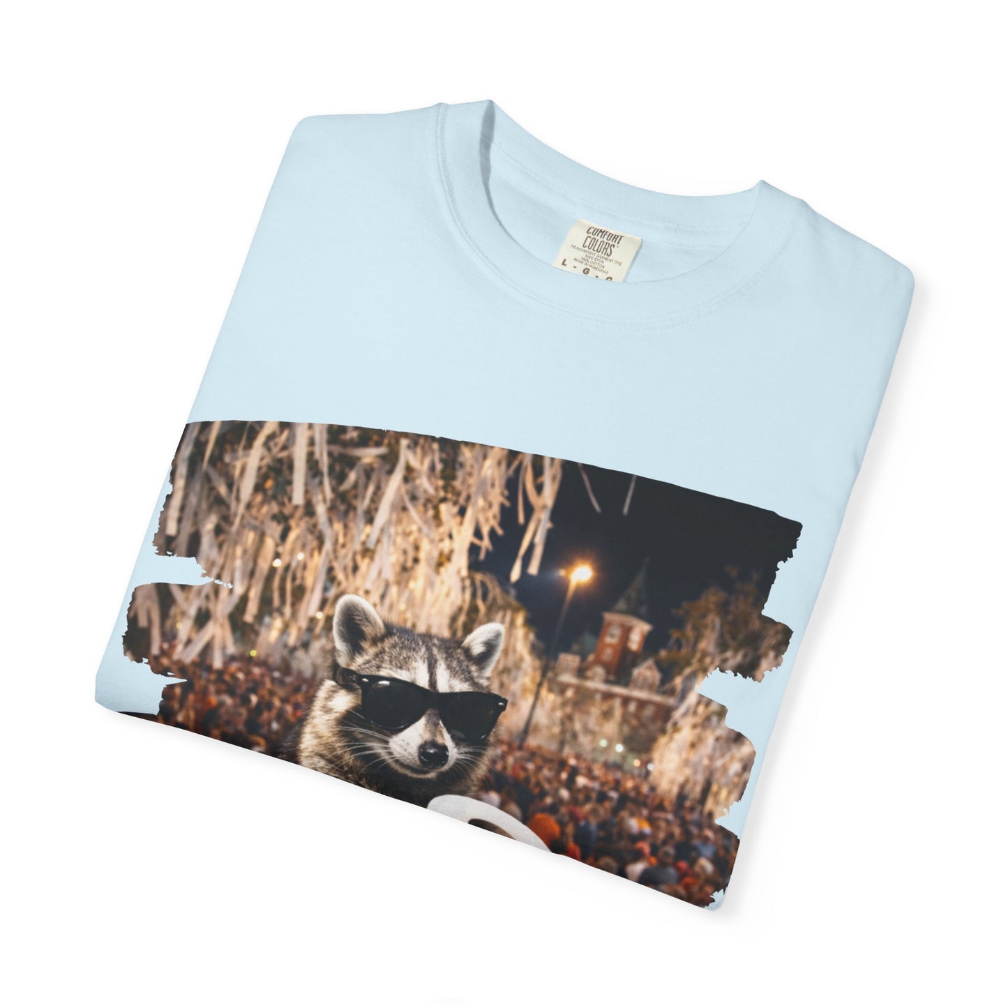 Raccoon Football T-Shirt — Comfort Colors Garment-Dyed Tee