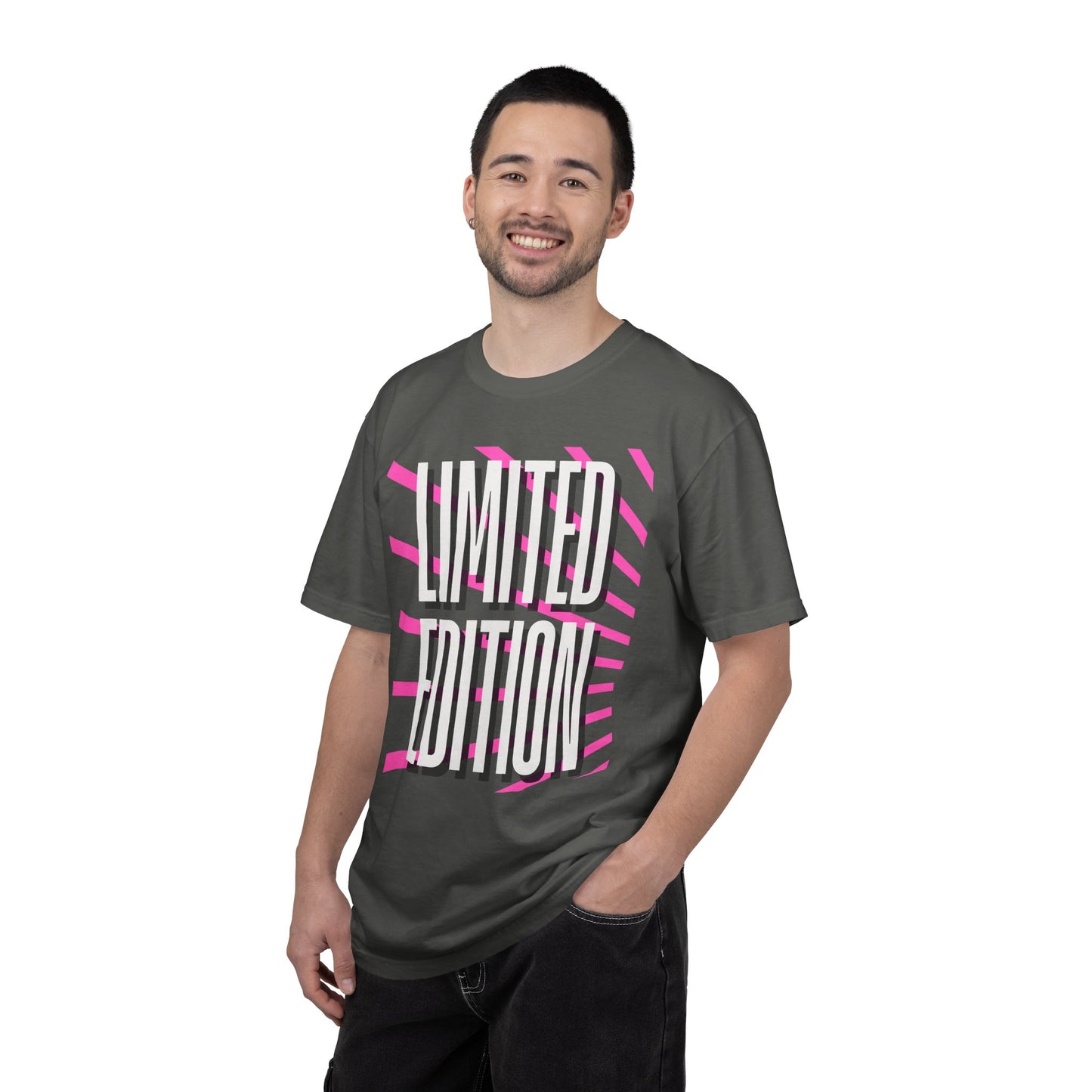 Limited Edition T-Shirt — Retro Pink Stripe Graphic