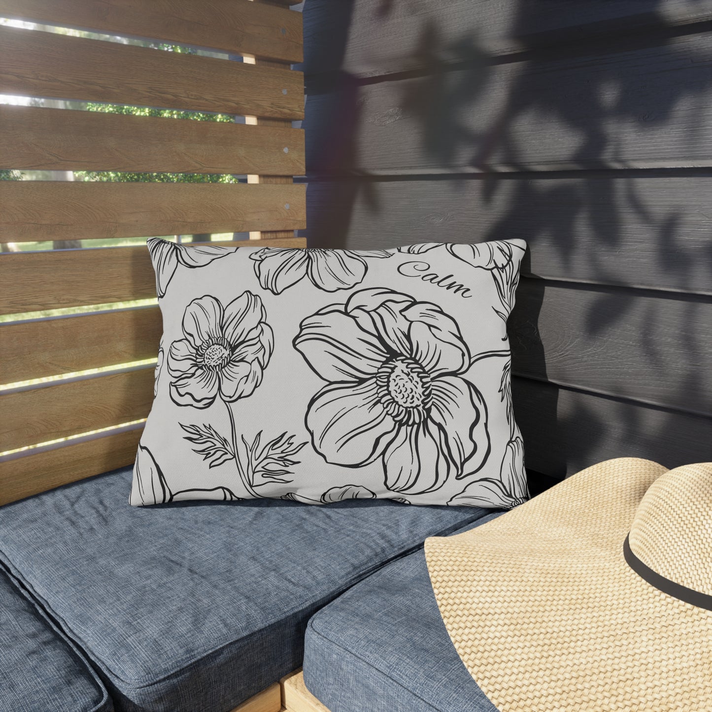 Calm Floral Outdoor Pillows, Collect the set, Outdoor Decor, Garden Cushions, Patio Accessories, Home decor, Water resistant, UV protection