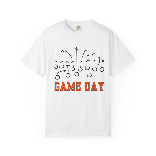 Game Day Football T-Shirt — Hand-Drawn Orange Play Routes