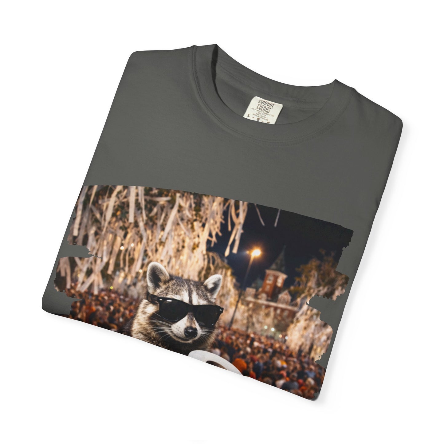 Raccoon Football T-Shirt — Comfort Colors Garment-Dyed Tee