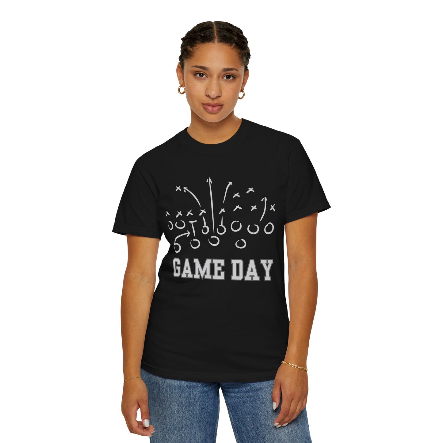Game Day Football T-Shirt — 'Game Day Plays' Comfort Colors Tee
