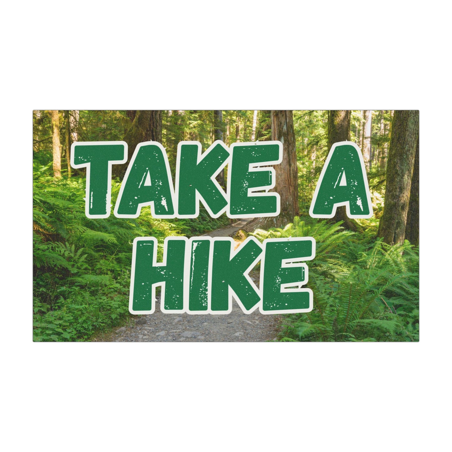 Take A Hike Car Magnet — Outdoor Trail Nature Sticker for Hikers