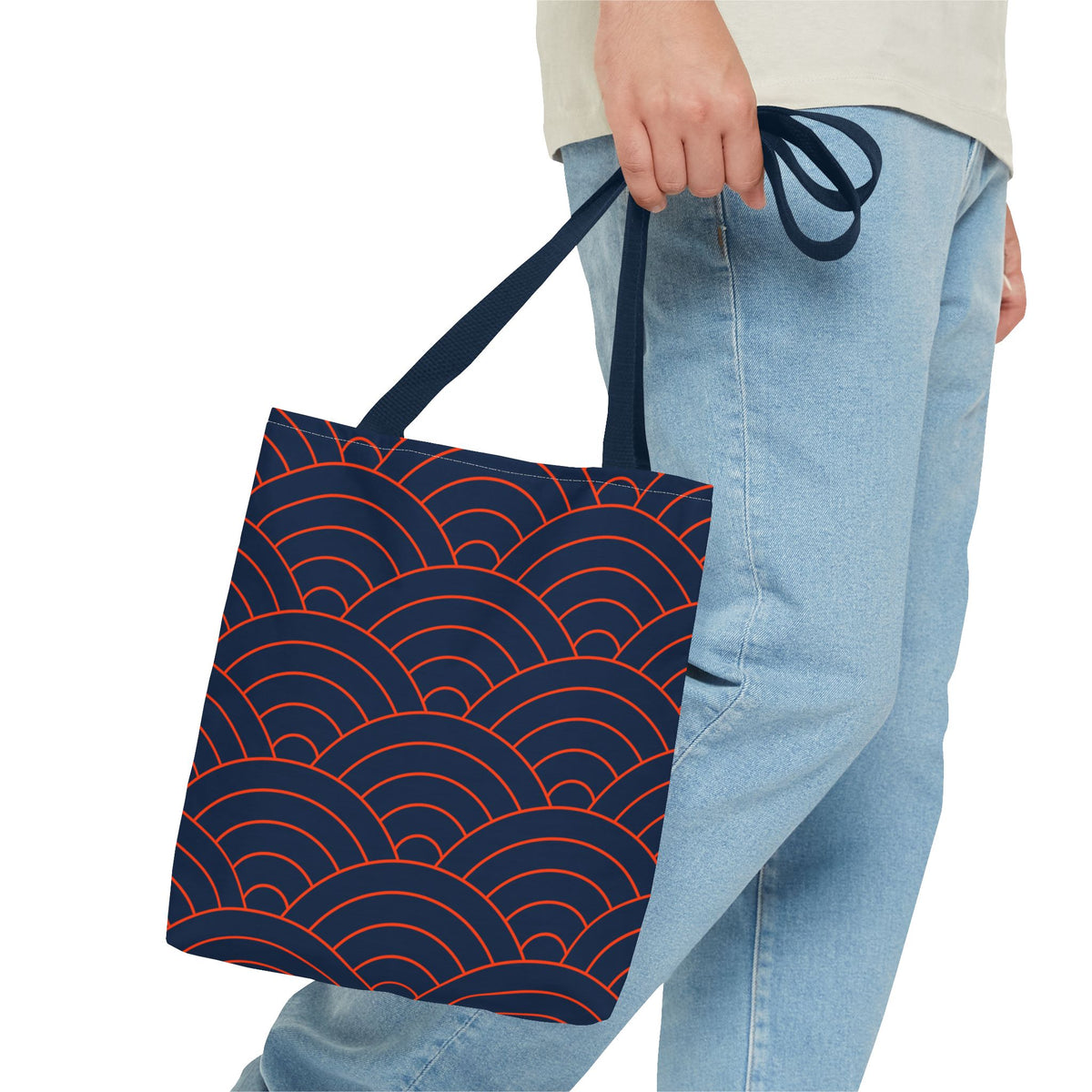 Japanese Seigaiha Wave Pattern Tote Bag