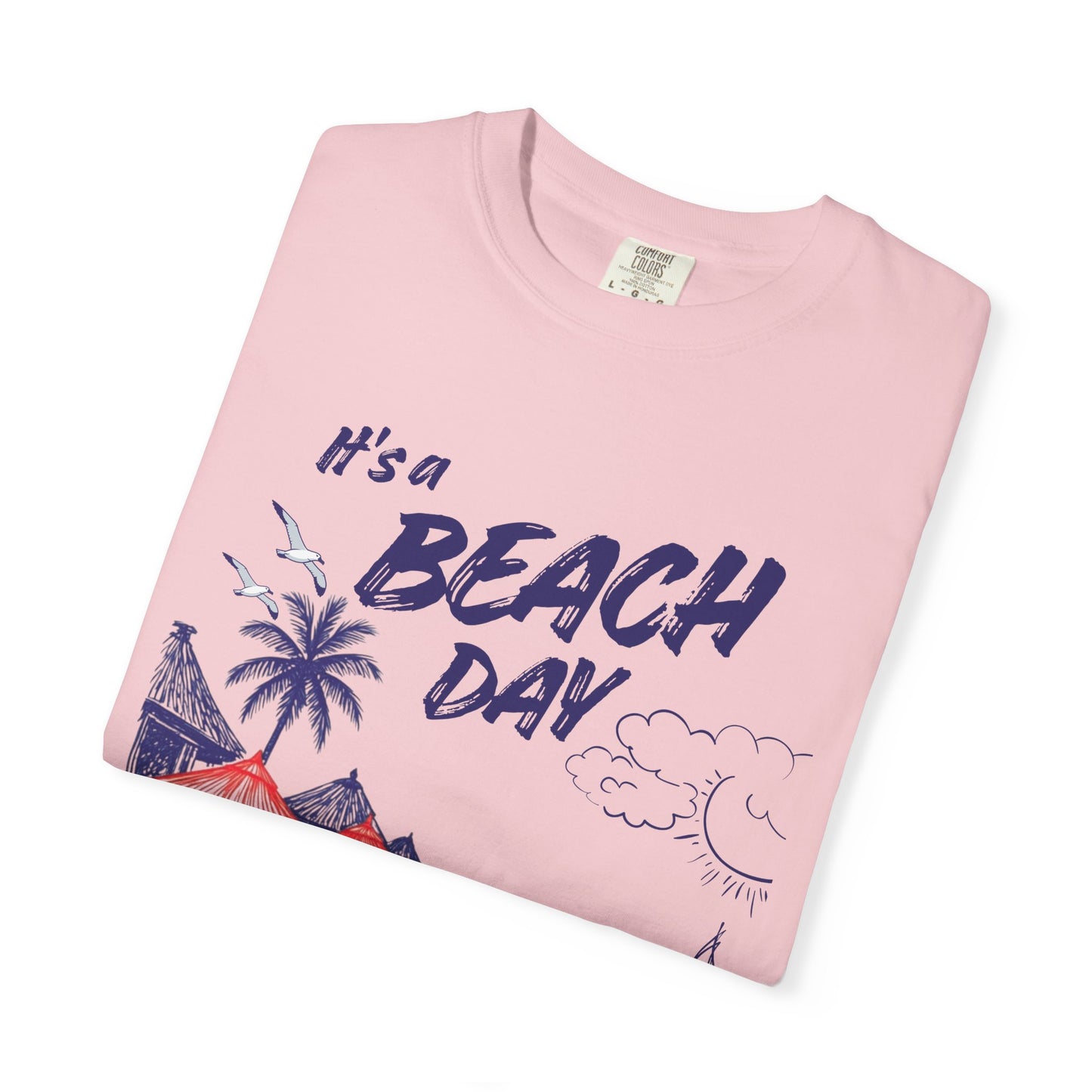 Beach Day Beach Night T-Shirt — Front & Back Beach Scene Unisex Tee