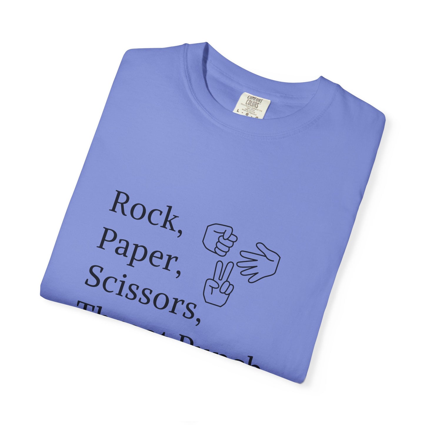 Rock Paper Scissors Throat Punch T-Shirt — Funny Adult Graphic Tee