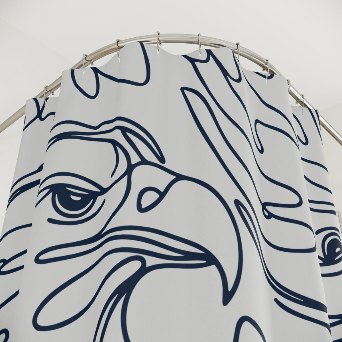 Eagle Line Art Shower Curtain