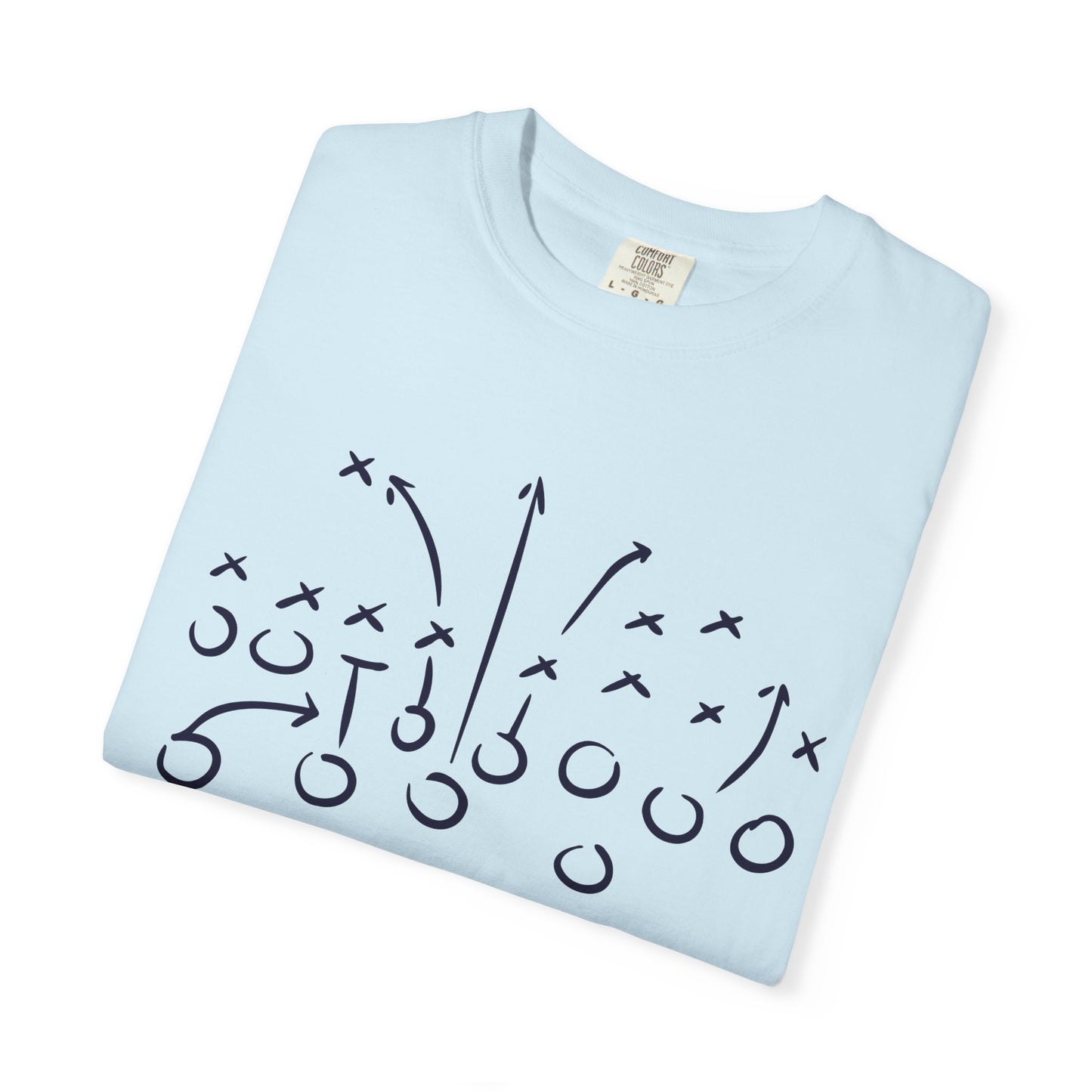 Game Day Football T-Shirt — Hand-Drawn Orange Play Routes