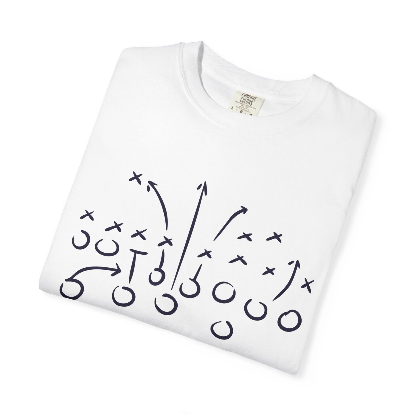 Game Day Football T-Shirt — Hand-Drawn Orange Play Routes