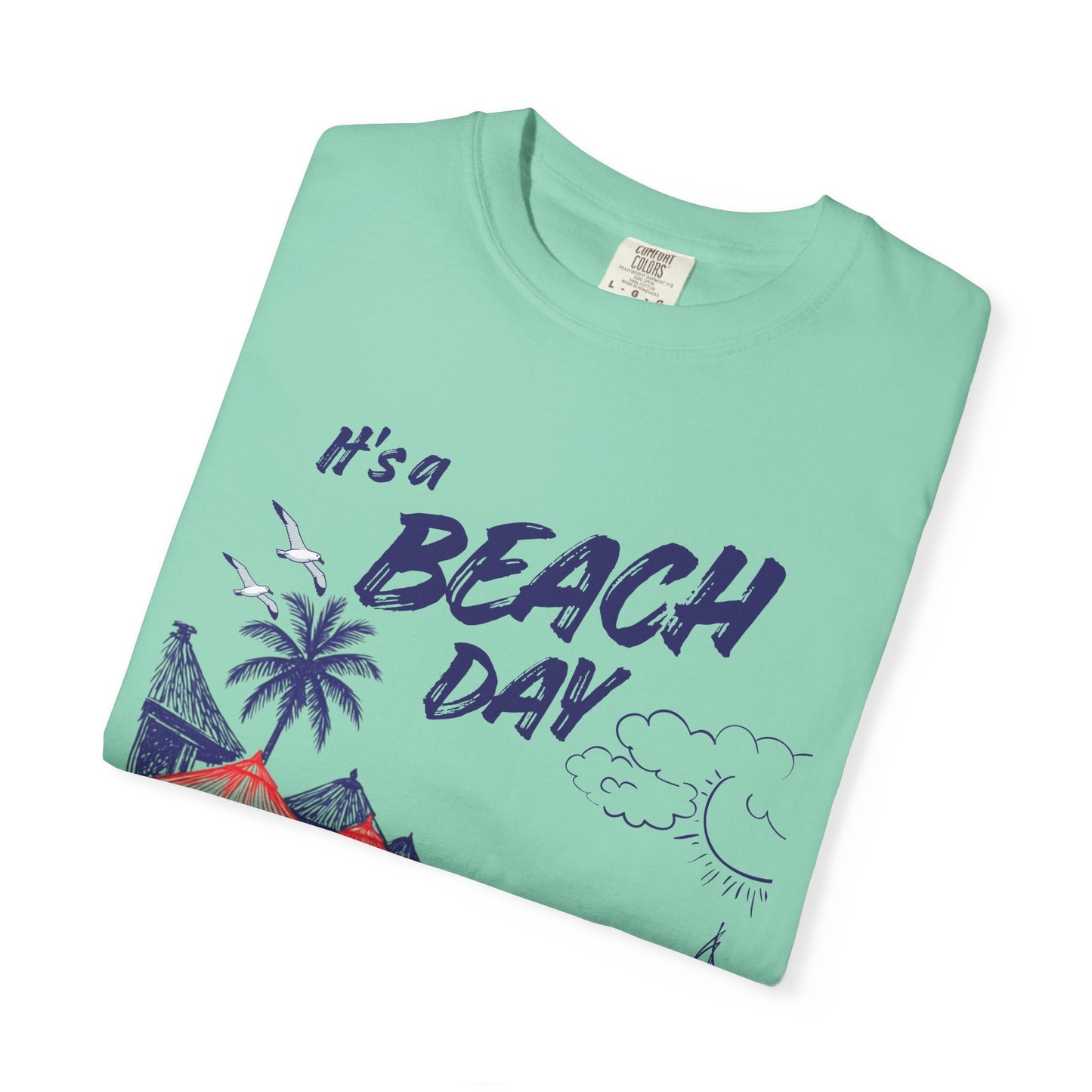 Beach Day Beach Night T-Shirt — Front & Back Beach Scene Unisex Tee
