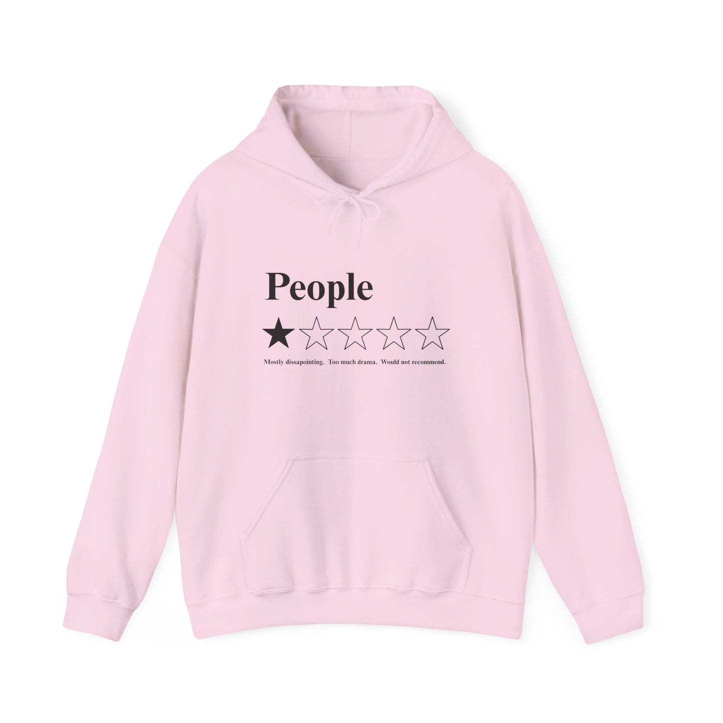 People 1-Star Hoodie — Funny Sarcastic Rating Pullover