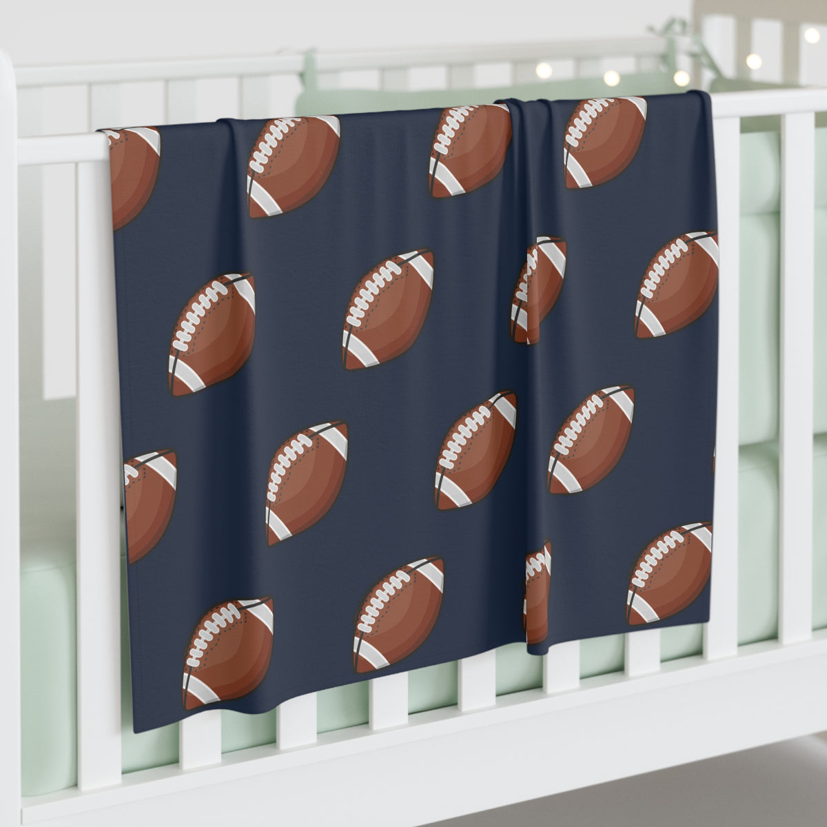 Baby Swaddle Blanket with Football Pattern