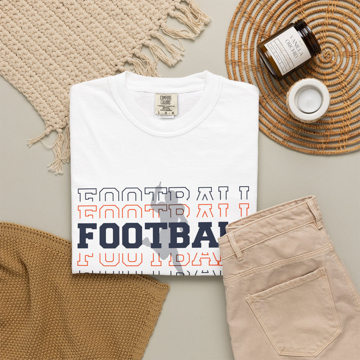 Game Day Football T-Shirt -'FOOTBALL' Front & 'GAME DAY' Back