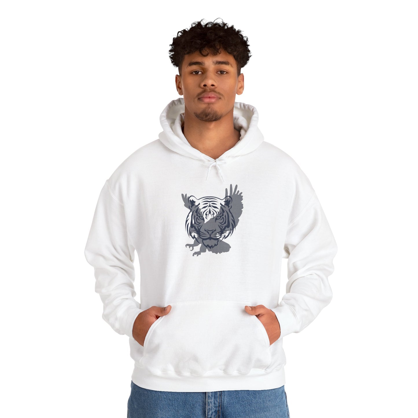 Unique Tiger/Eagle design, Unisex Hoodie, Cozy Sweatshirt, Gift for Auburn fan, Game Day Apparel, Unique Graphic Pullover, Gift for him/her