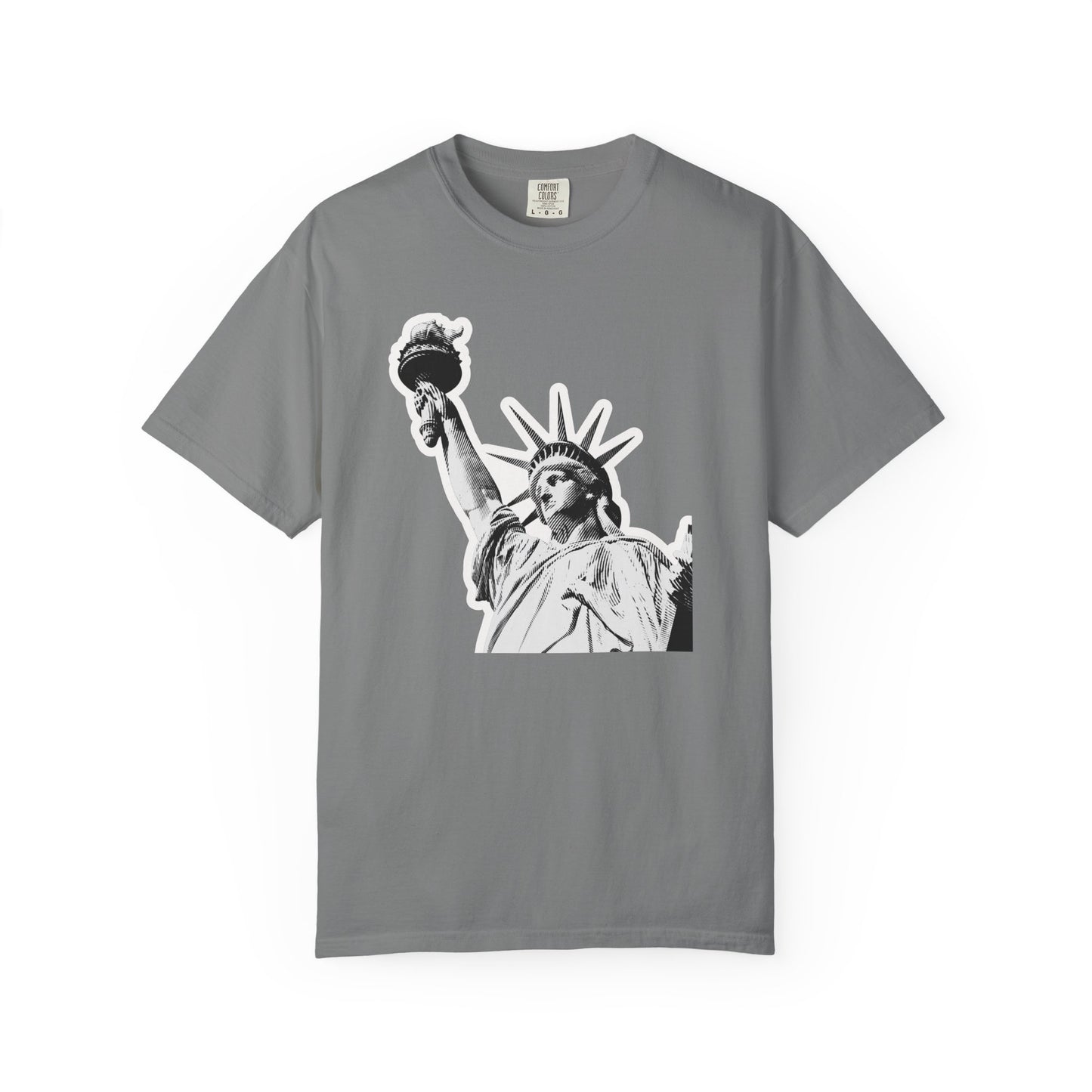 Statue of Liberty Graphic T-Shirt — Vintage Monochrome NYC Tee