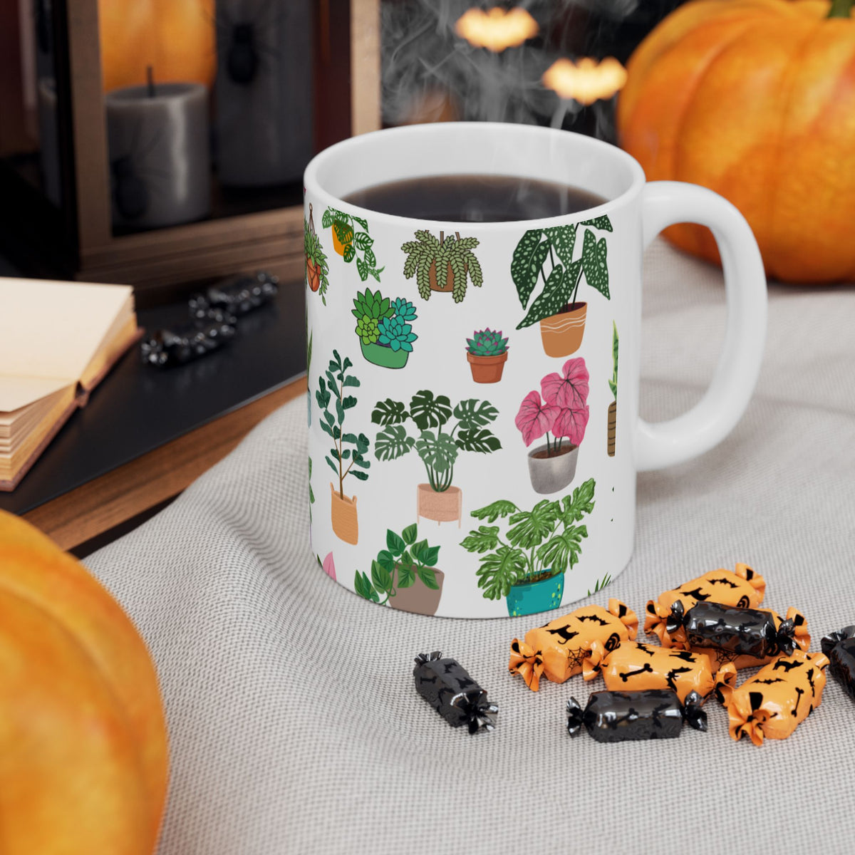 Colorful Houseplant Lover Ceramic Coffee Cup (11oz, 15oz)