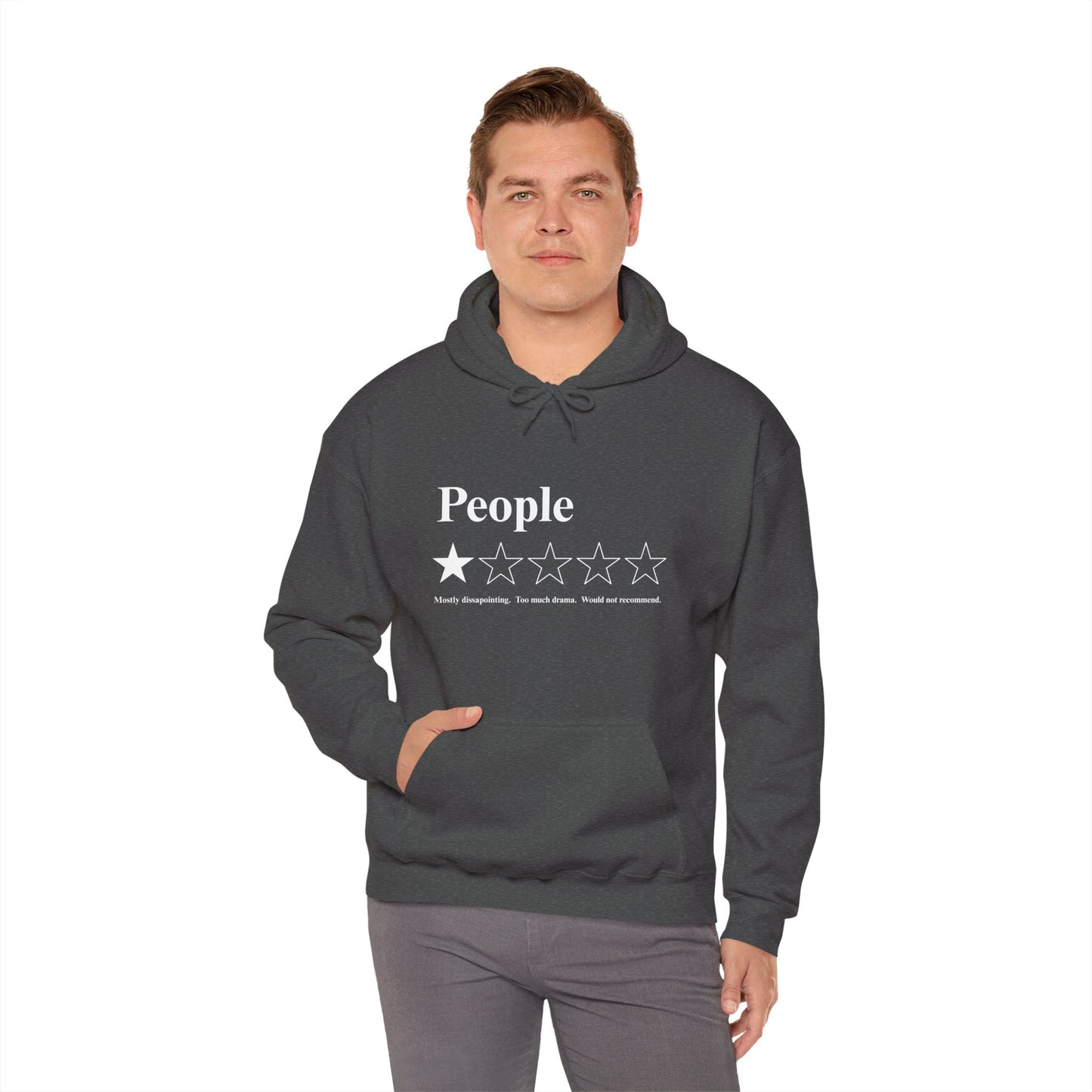 People 1-Star Hoodie — Funny Sarcastic Rating Pullover