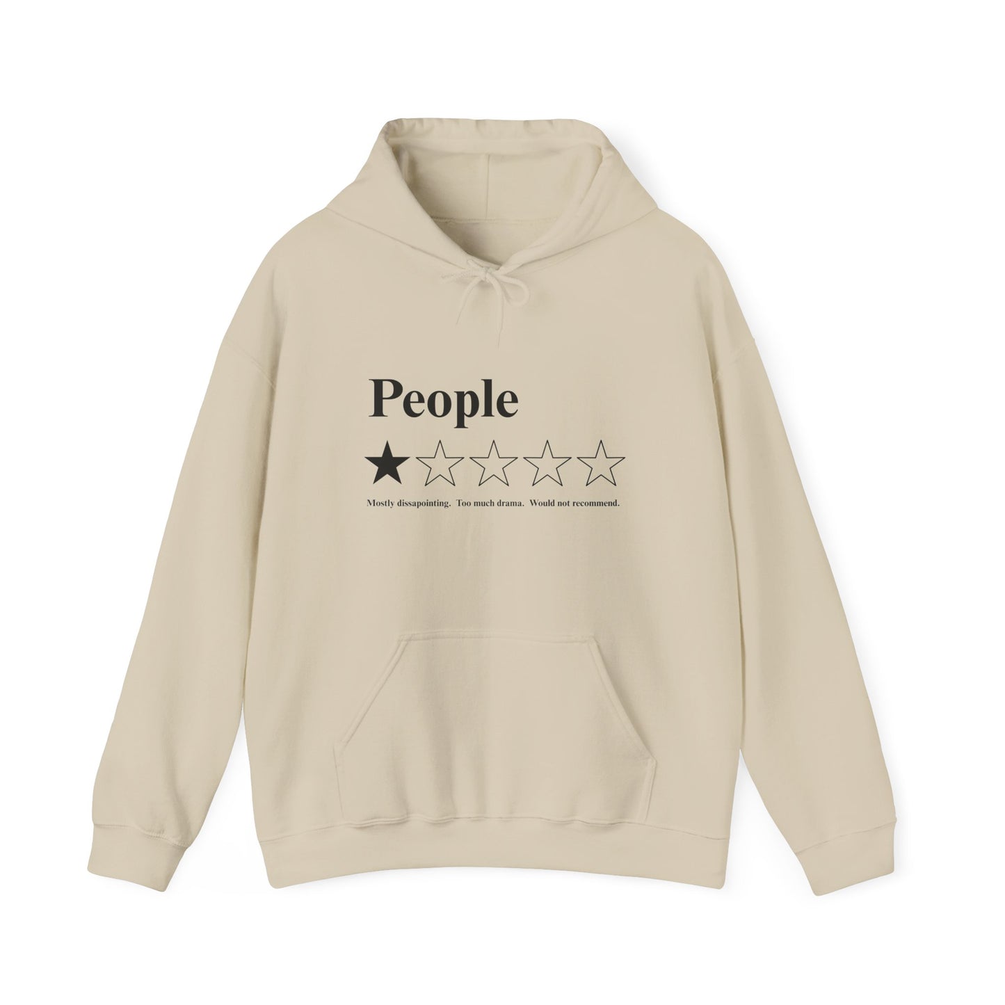 People 1-Star Hoodie — Funny Sarcastic Rating Pullover