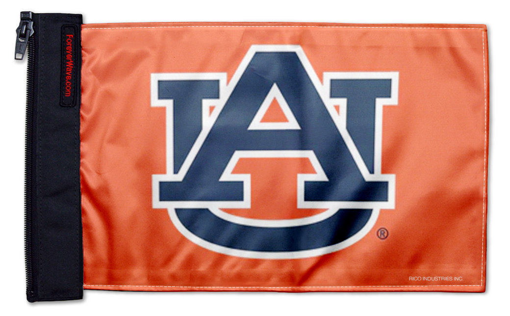 Auburn 11"x17" Forever Wave Flag for Golf Carts